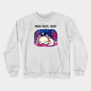 Cute Axolotl Sleeping Crewneck Sweatshirt